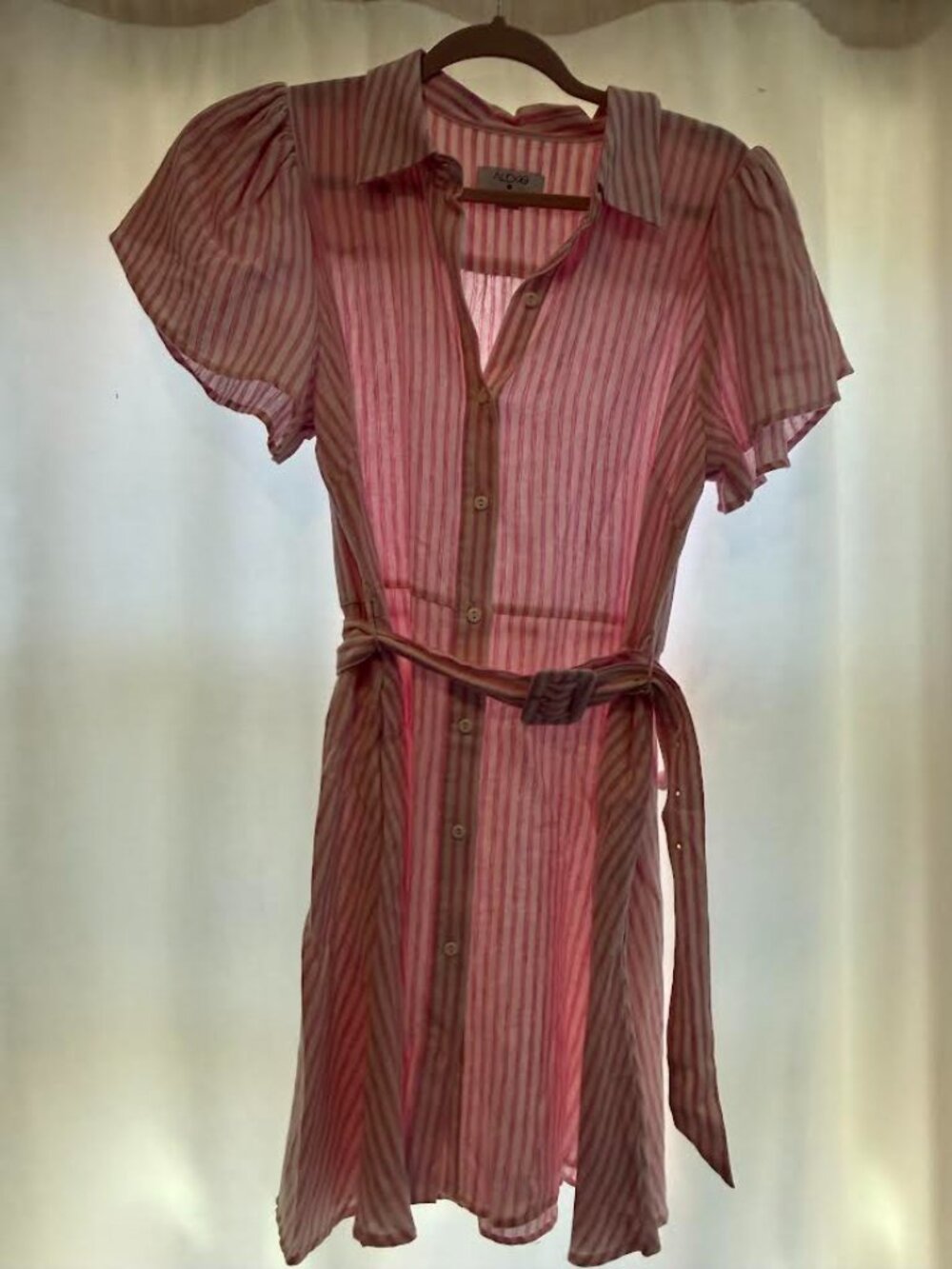 Pink and White Striped Dress
